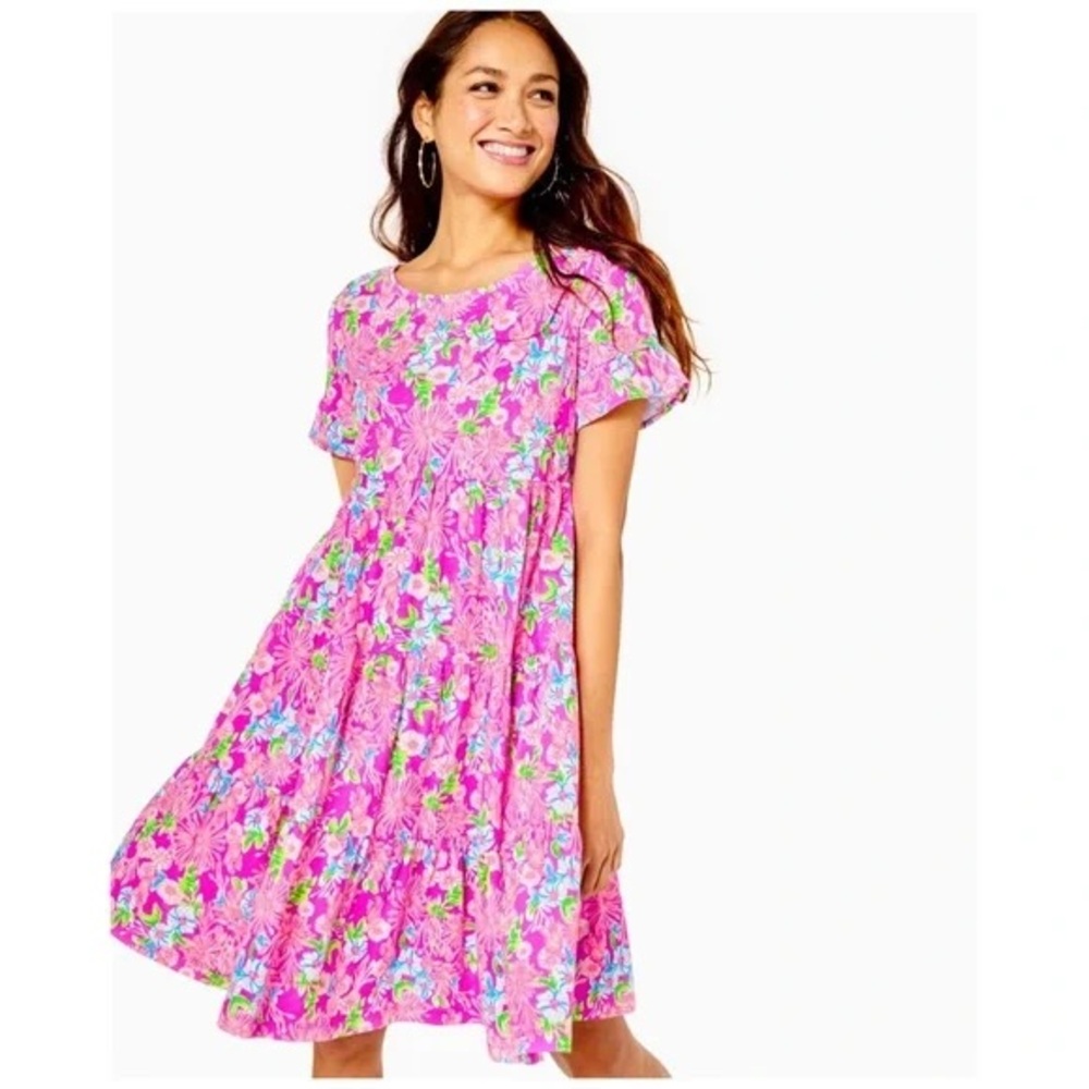 Lilly Pulitzer Jodee Floral print cotton Sundress - Picture 4 of 4